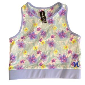 Hurley Racerback tank top. Size M (10-12 years) floral pattern.